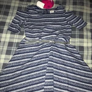 NWT Girls Sweater Dress with Belt Size 7